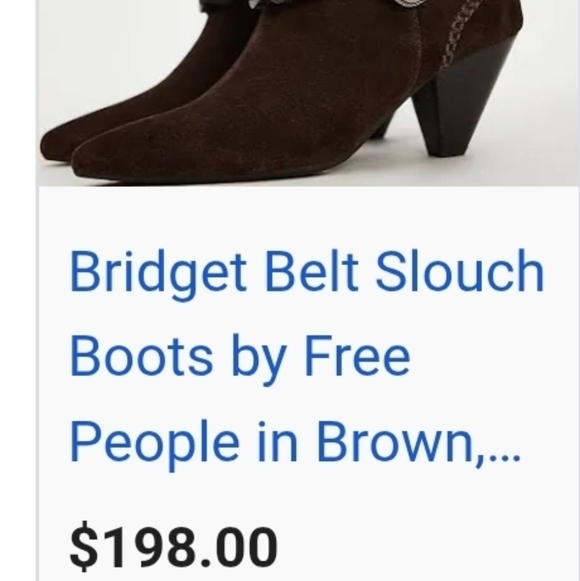 Free People Bridget Belt Slouch Boots In Brown Size 10 - Picture 2 of 6